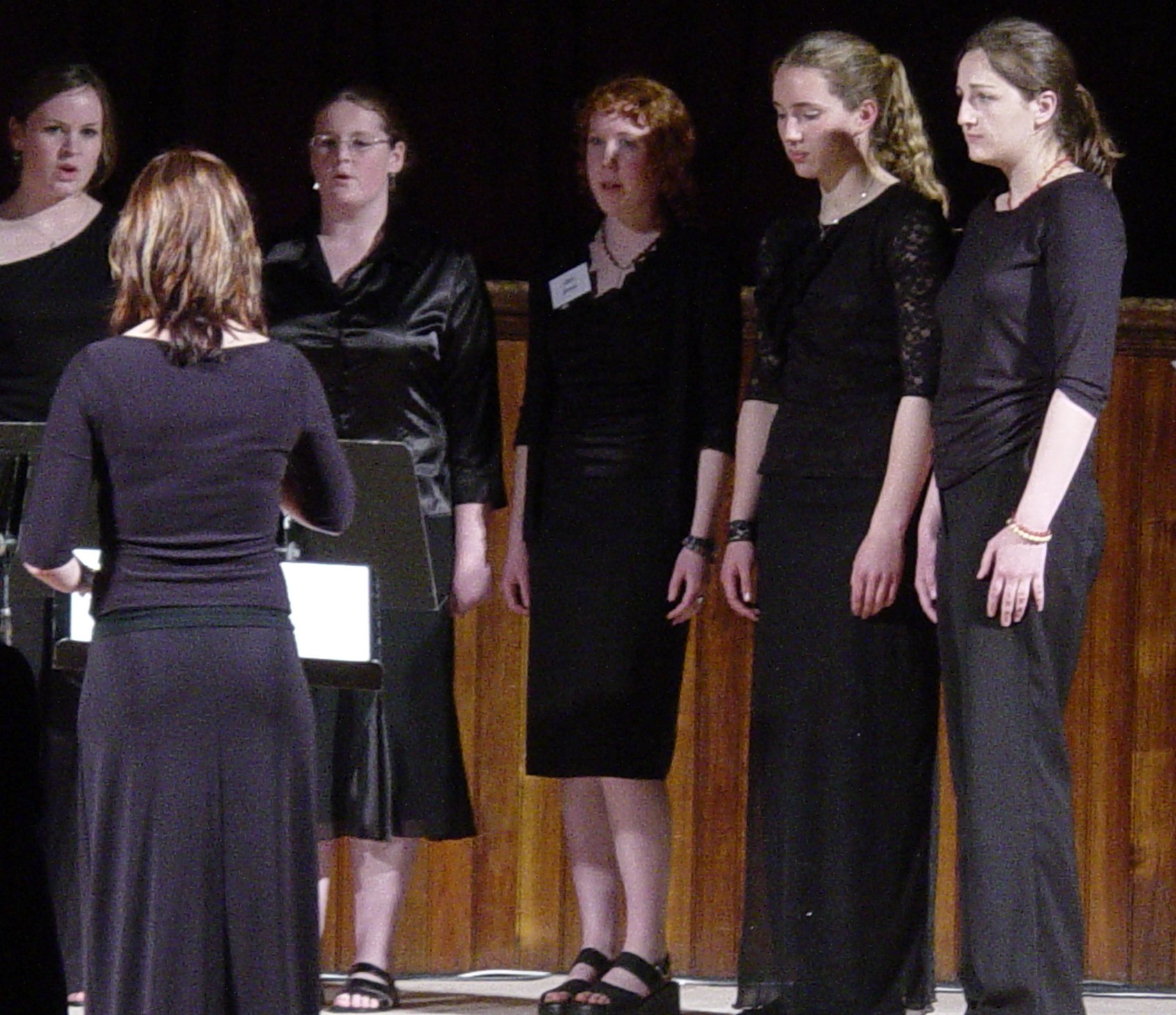 Can you tell? Me and Milly are absolutely Terrified, waiting for the altos little solo...here we are composing ourselves =)