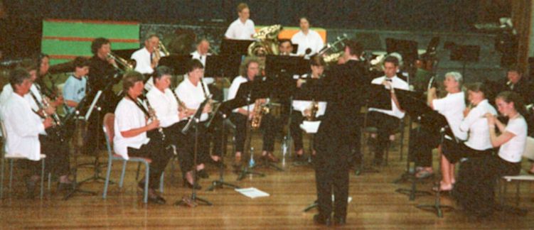 Playing flute in concert band