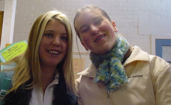 Lav and Nat in the artroom at school