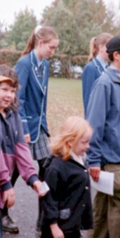 Walking in the Evandale Anzac parade in grade 10