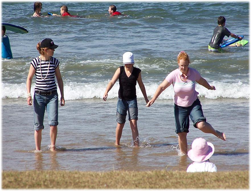 taking some time-out at the beach with Ed and he lil sis