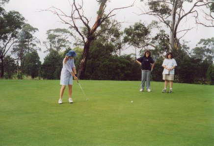 Playing golf a couple of years ago