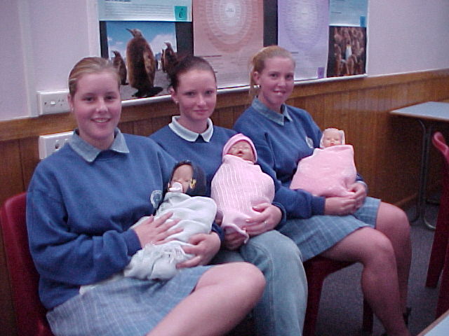 Megan, Carrisa and Lavinia in child studies.