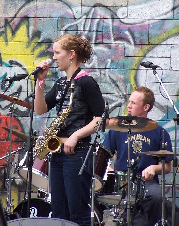 me with my band the discount cats...u can see woody in the bg