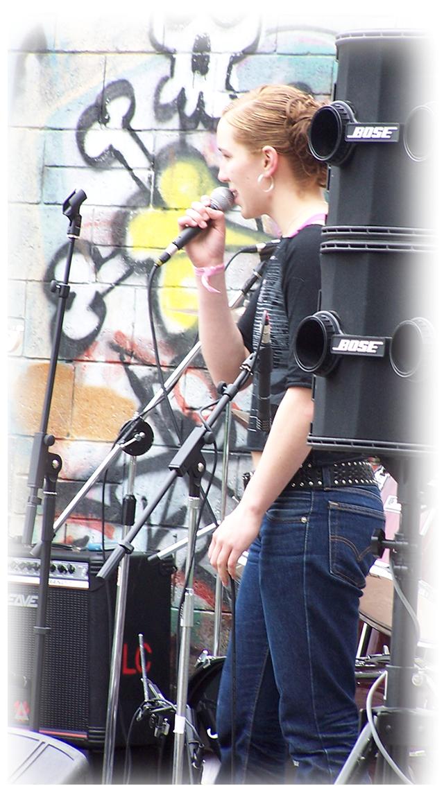Me singing with mah band the Discount Cats