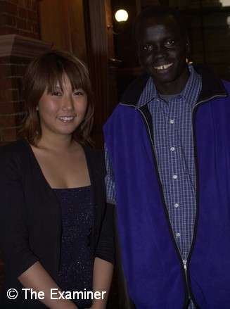 <My bud Mie from Japan at the graduation ceremony on the left...sozz don't know the guy It hink his name is Arok!?