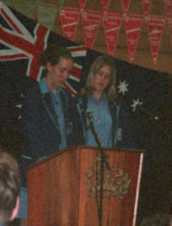 Nat and me doing out last Treasurer's report....*sniff*...