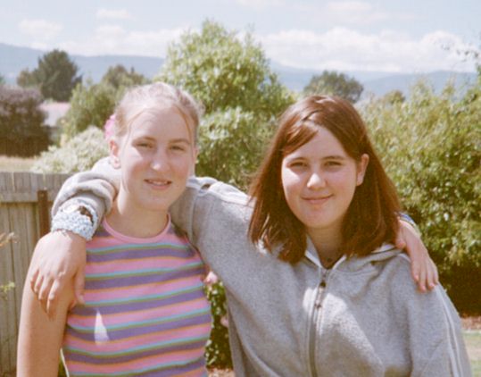 Nat and Sherroy in my back yard