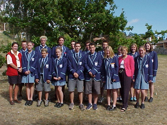 Prefects at Kings, 2002. from back left: Nick, James, Rocert, Daniel, Mark Josh, Renee, Stacy, Milly, and front: Mrs Williams, Natalie, Bodie, Jessica, Nathan, Brendan, Sarah, Mrs Barrenger and Me.