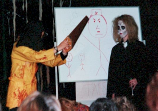 Sherroy scaring people even more than usual with a saw!!