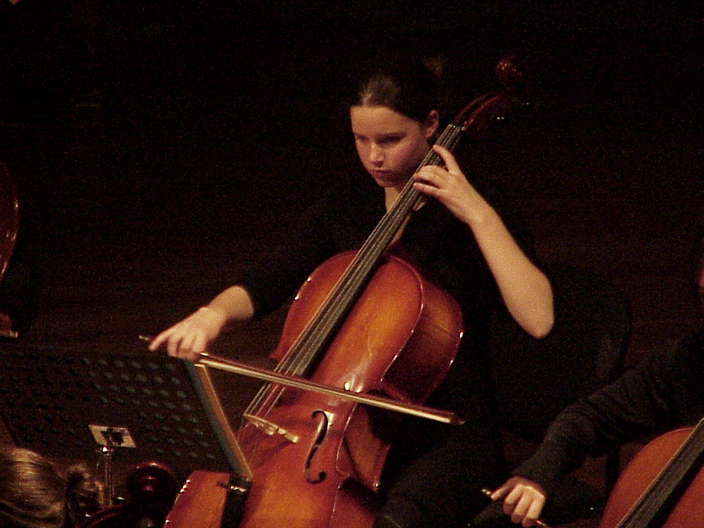 My gorgeous bud Tory from Hobart playing cello at the string school in 2000