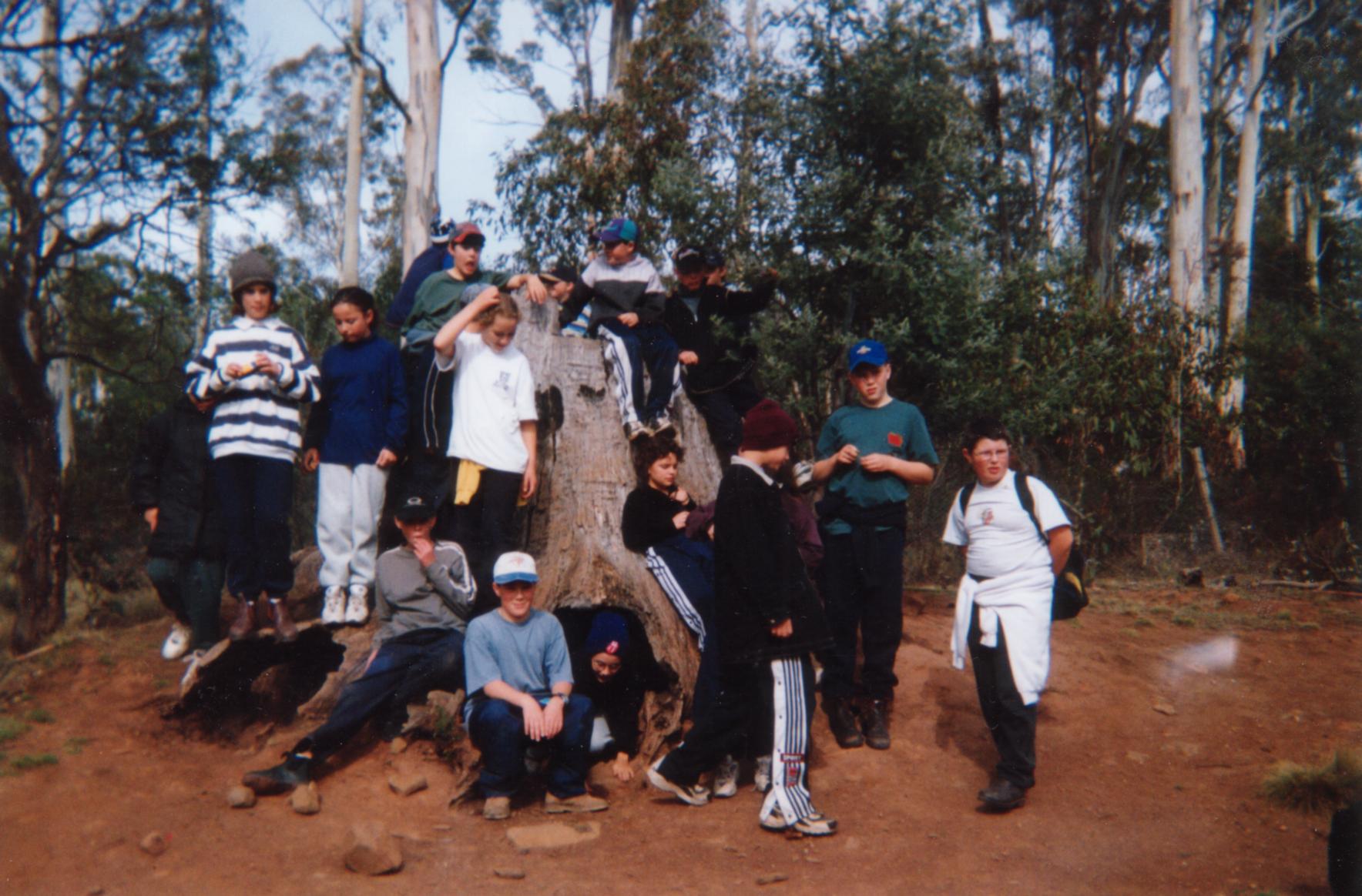 Evandale Grade sixes at Camp Waddamana