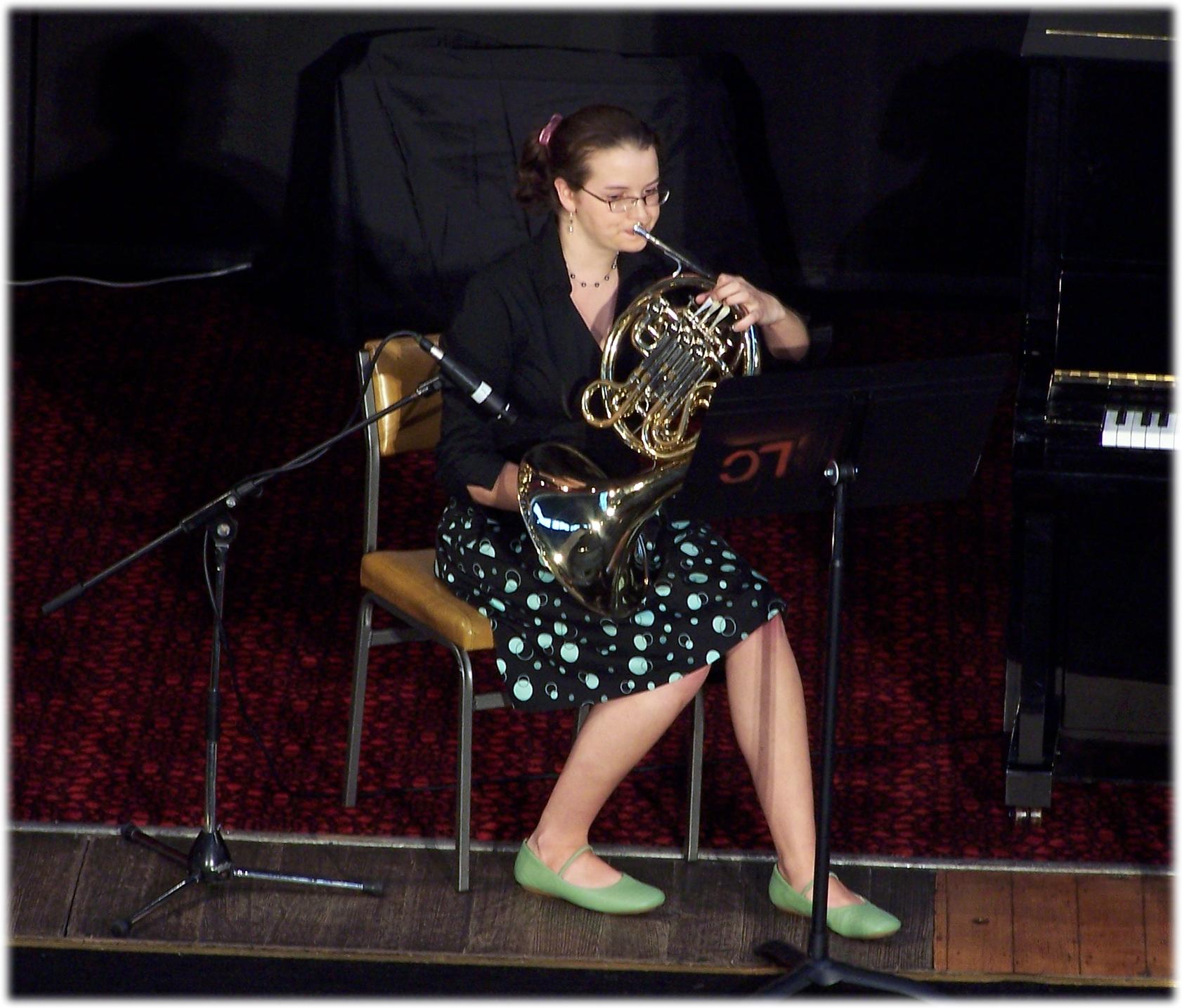 My Buddy Zoe ripping it up on the french horn (the best instruments, after violin of course)